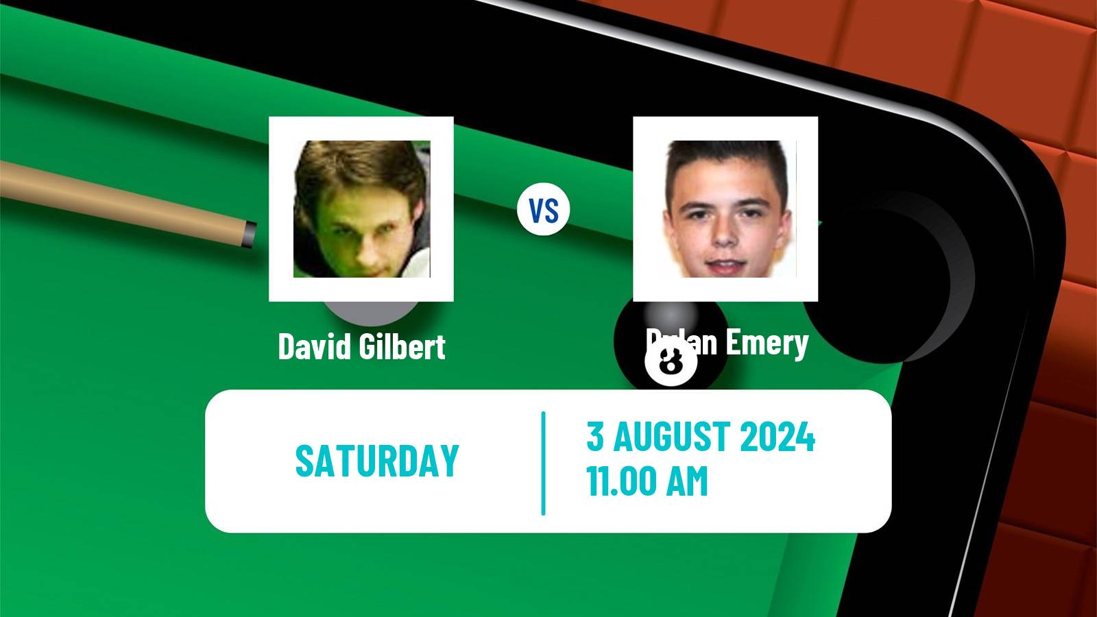 Snooker British Open David Gilbert - Dylan Emery