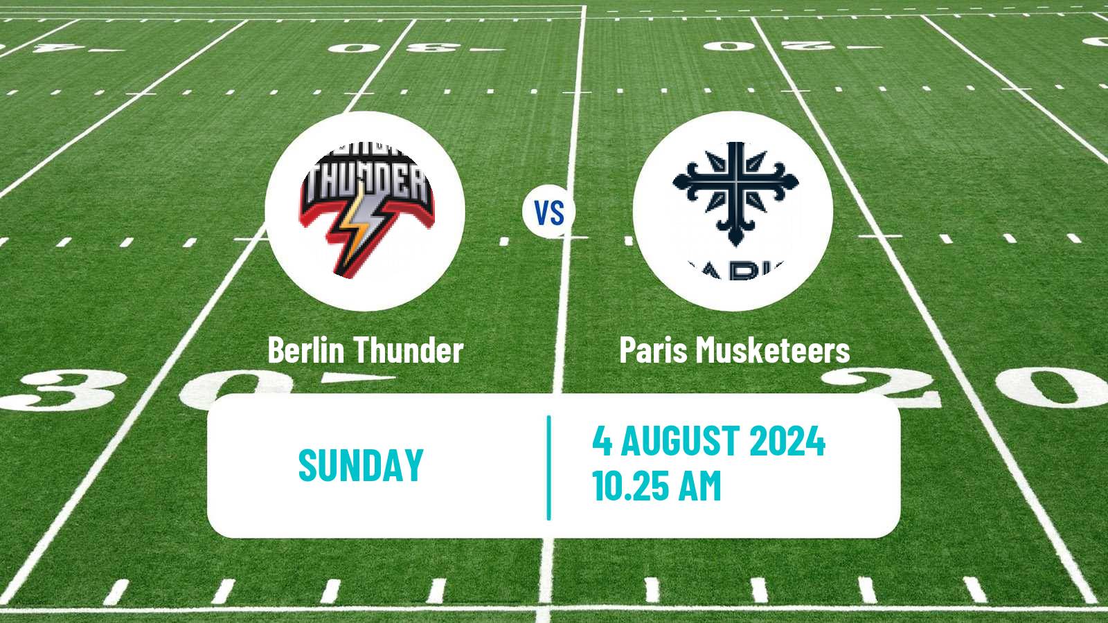 American football European League of American Football Berlin Thunder - Paris Musketeers