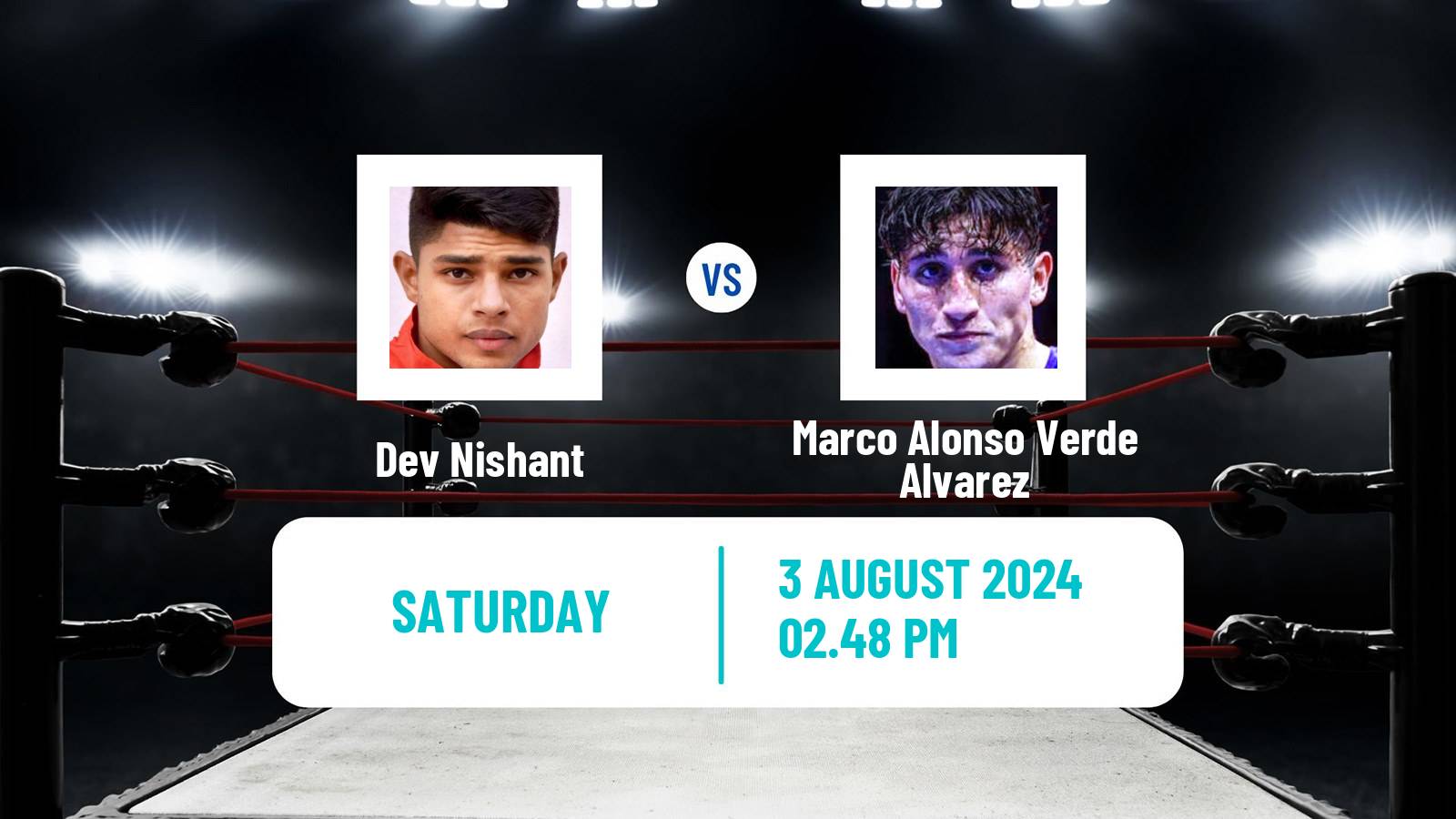 Boxing Welterweight Olympic Games Men Nishant Dev - Marco Alonso Verde Alvarez