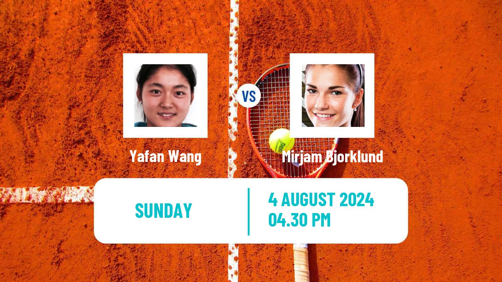 Tennis WTA Toronto Yafan Wang - Mirjam Bjorklund
