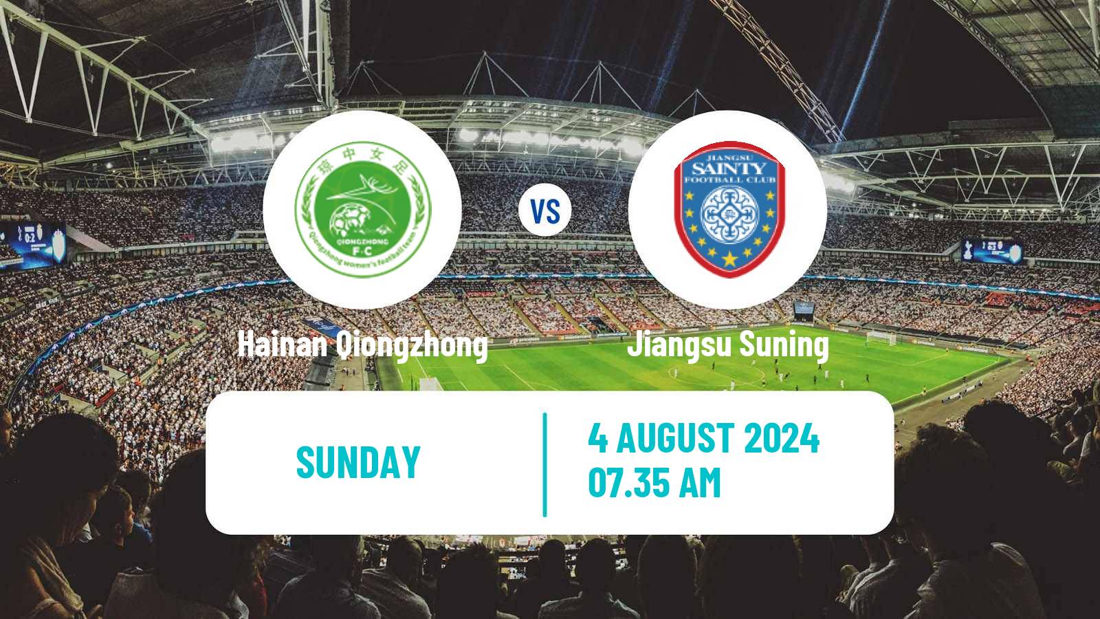 Soccer Chinese Super League Women Hainan Qiongzhong - Jiangsu Suning