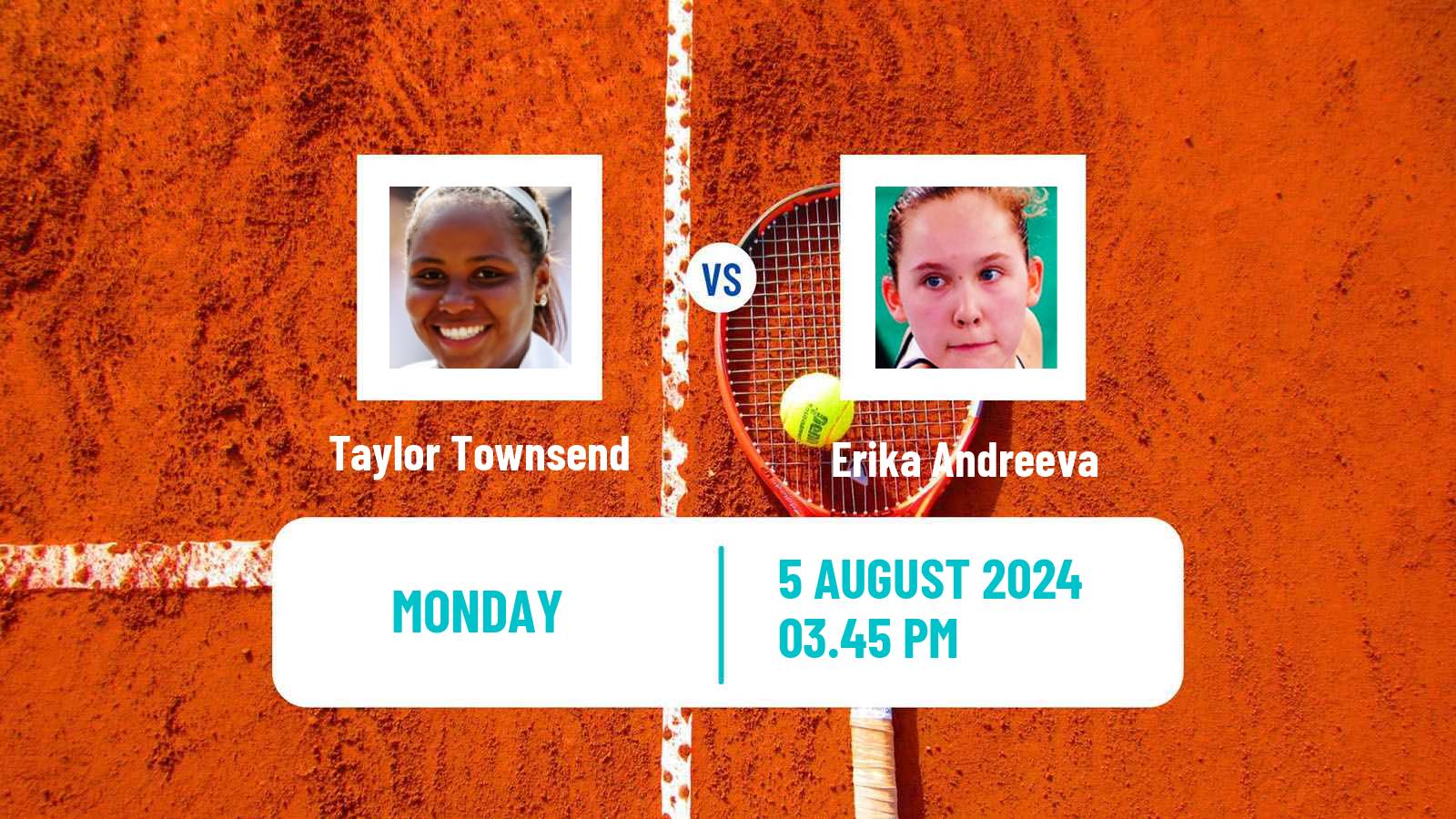 Tennis WTA Toronto Taylor Townsend - Erika Andreeva
