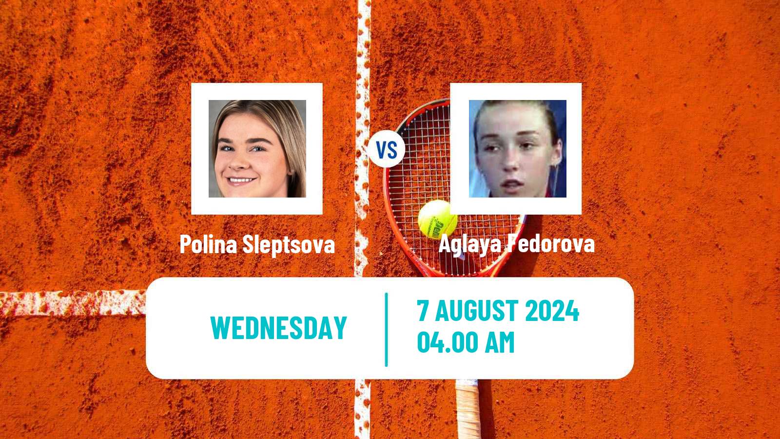 Tennis ITF W15 Ust Kamenogorsk 2 Women Polina Sleptsova - Aglaya Fedorova
