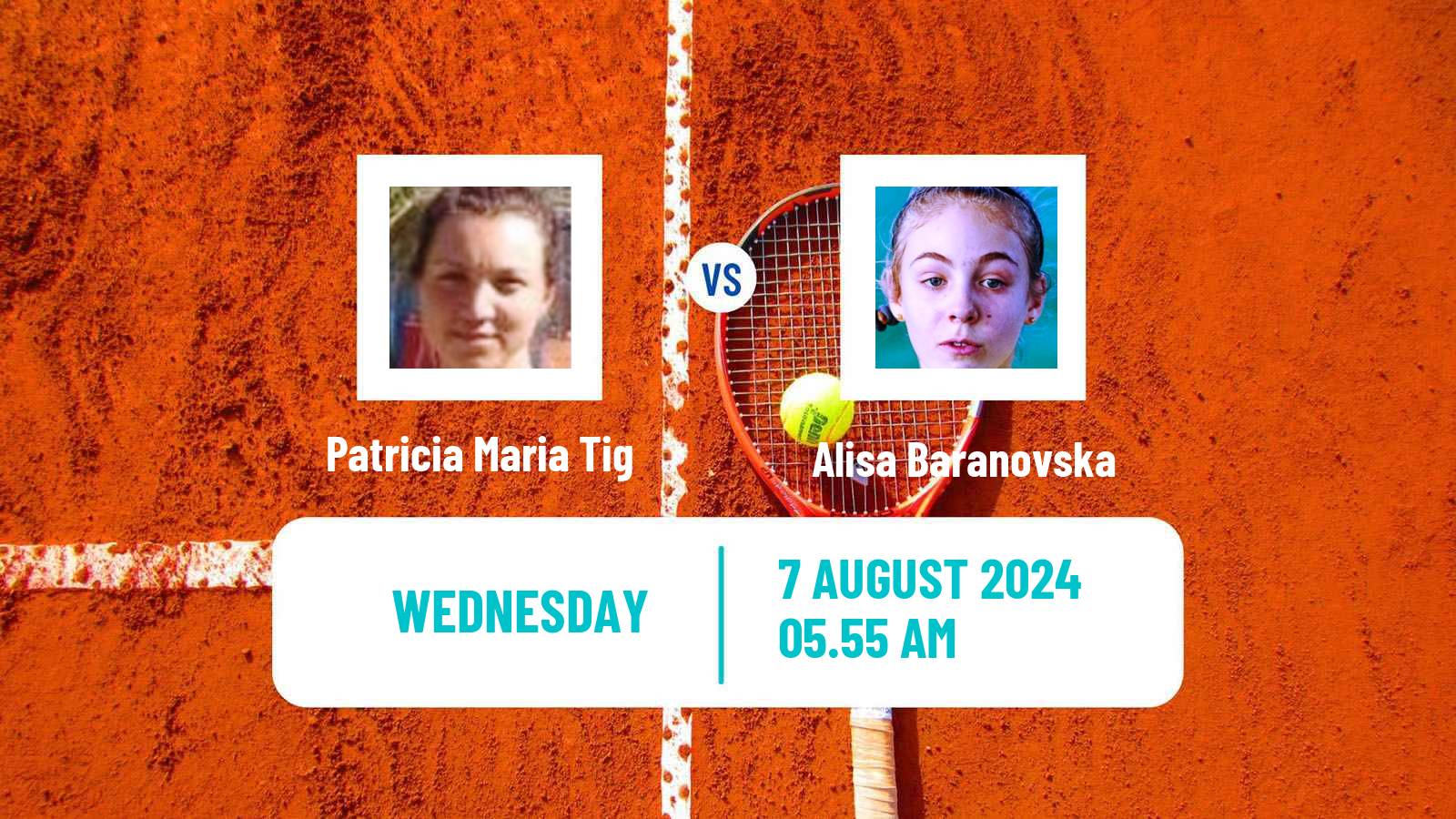 Tennis ITF W15 Bucharest 4 Women Patricia Maria Tig - Alisa Baranovska