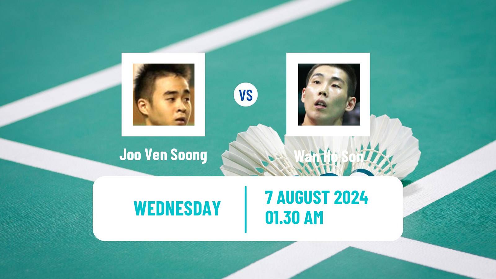 Badminton BWF World Tour China Masters 2 Men Joo Ven Soong - Wan Ho Son
