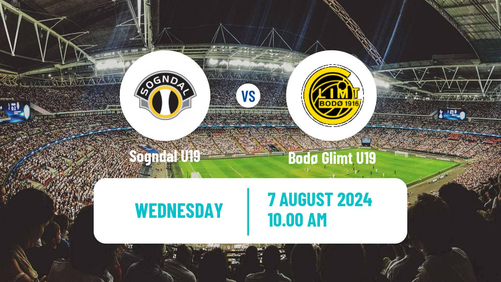 Soccer Norwegian Nasjonal U19 CL Sogndal U19 - Bodø Glimt U19