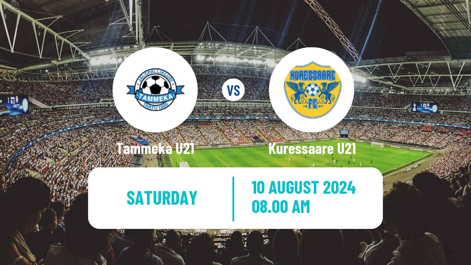 Soccer Estonian Esiliiga B Tammeka U21 - Kuressaare U21