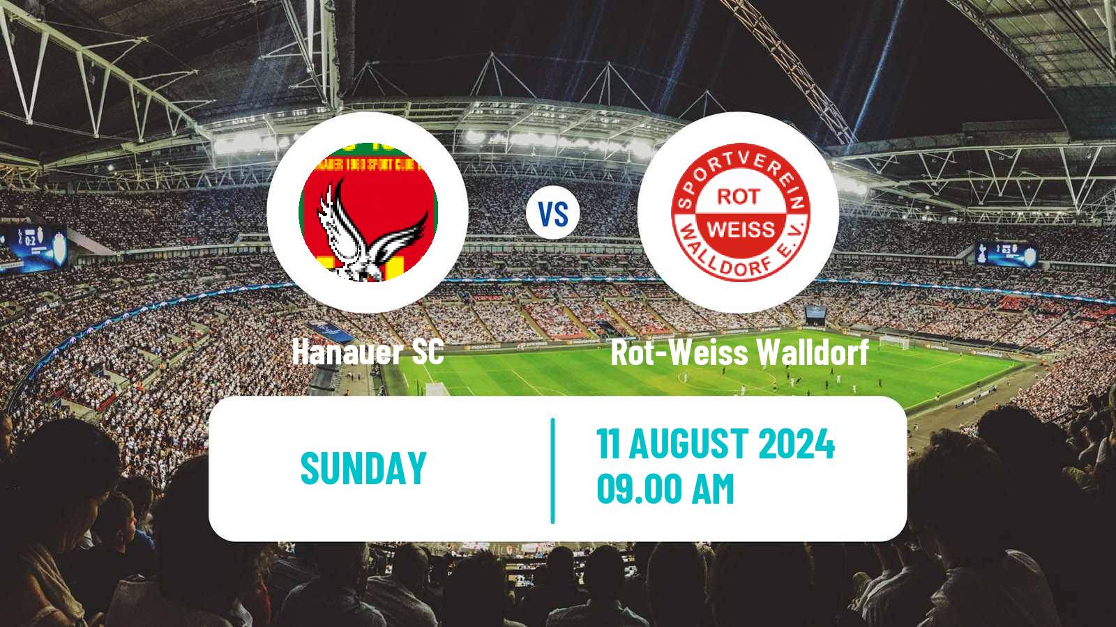 Football German Oberliga Hessen Hanauer - Rot-Weiss Walldorf