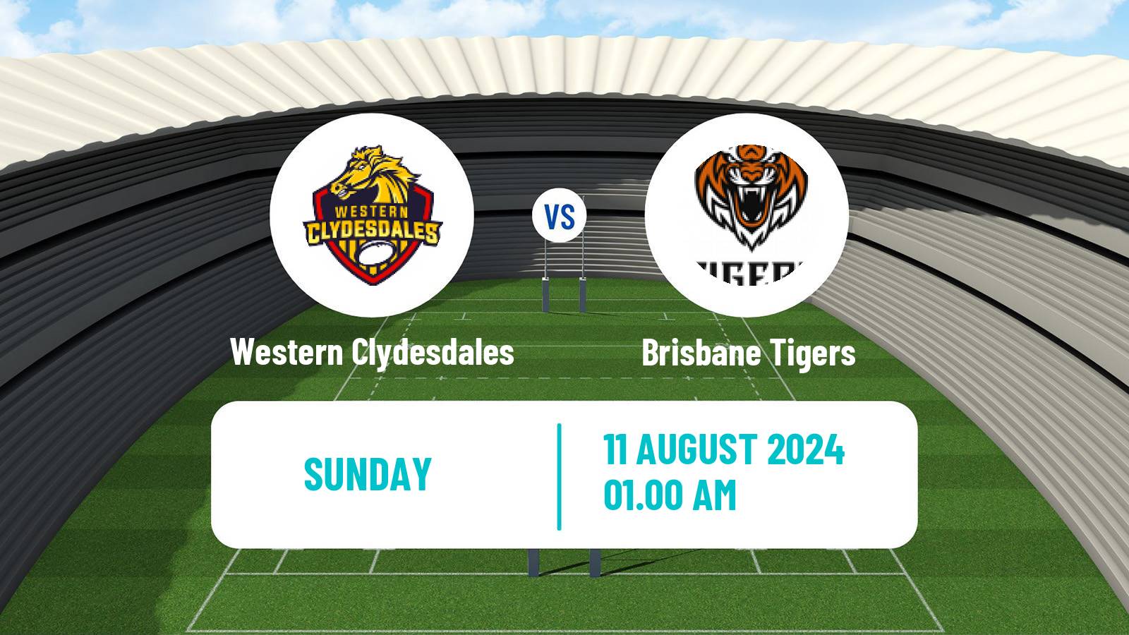 Rugby league Australian Queensland Cup Western Clydesdales - Brisbane Tigers