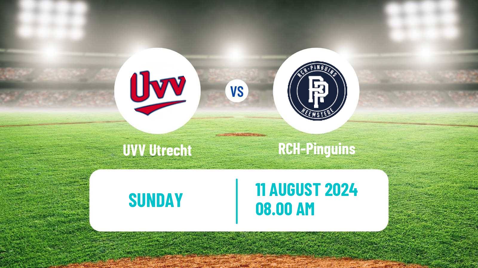 Baseball Dutch Hoofdklasse Baseball UVV Utrecht - RCH-Pinguins