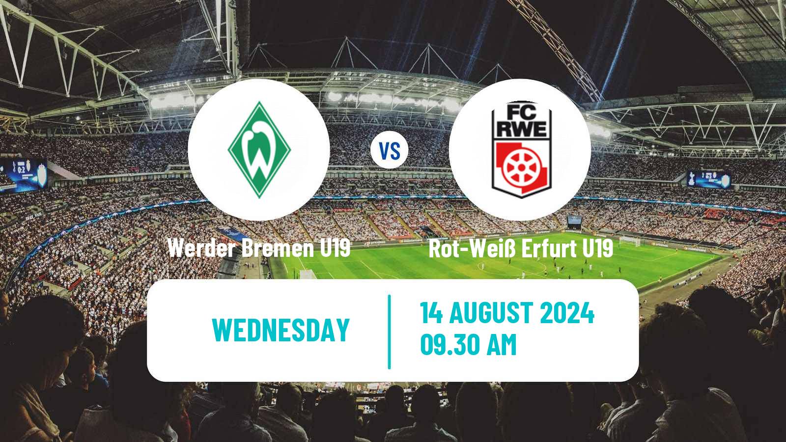 Soccer German DFB Youth League Werder Bremen U19 - Rot-Weiß Erfurt U19