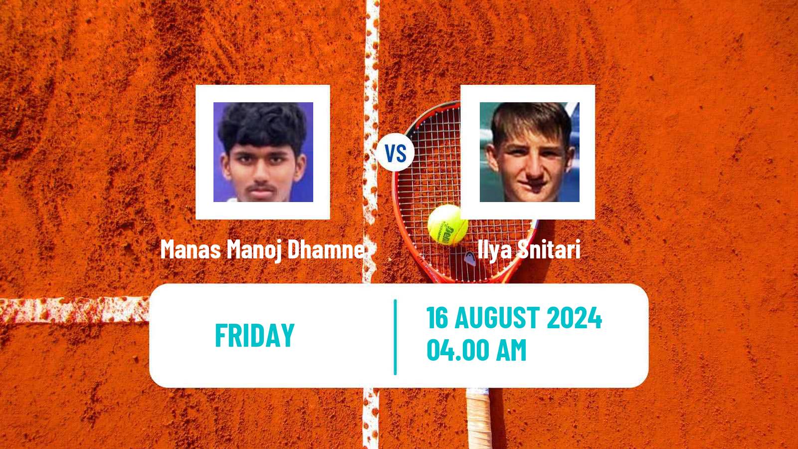 Tennis ITF M15 Targu Jiu Men Manas Manoj Dhamne - Ilya Snitari