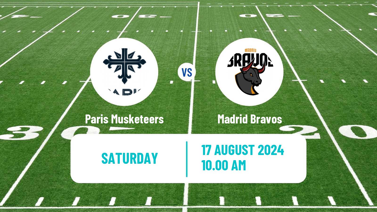American football European League of American Football Paris Musketeers - Madrid Bravos