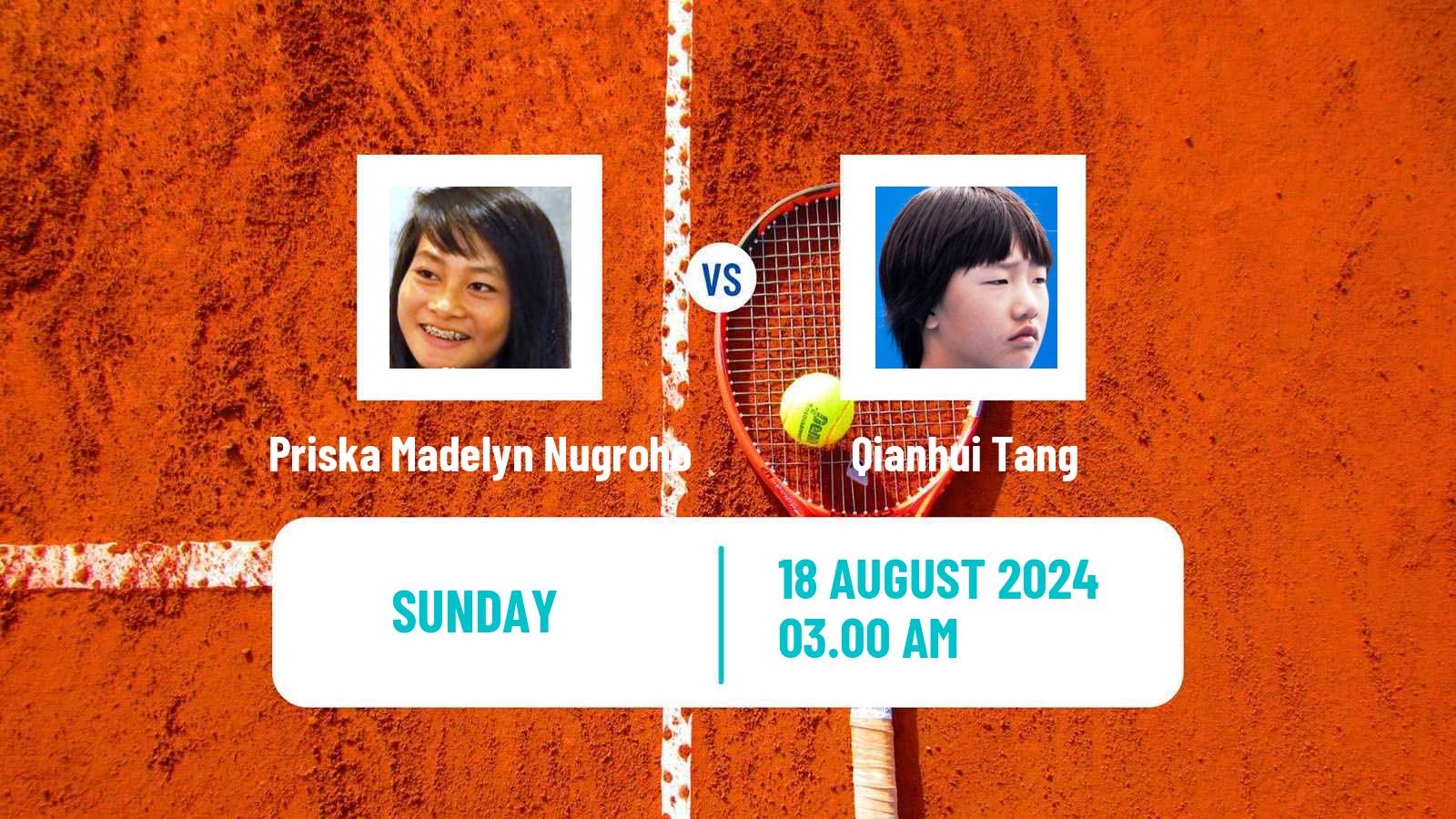 Tennis ITF W15 Xiamen Women Priska Madelyn Nugroho - Qianhui Tang