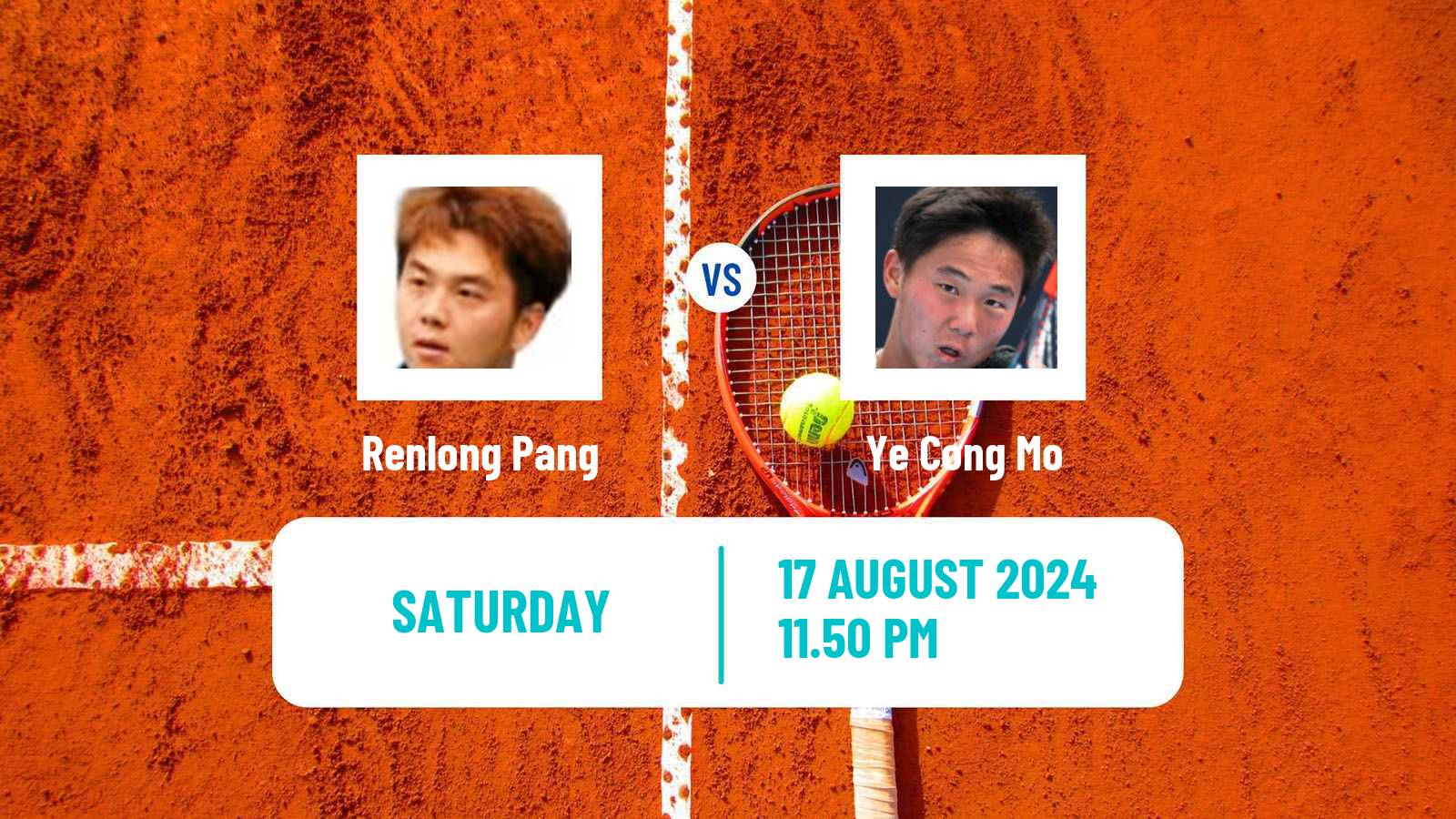 Tennis Jinan Challenger Men Renlong Pang - Ye Cong Mo