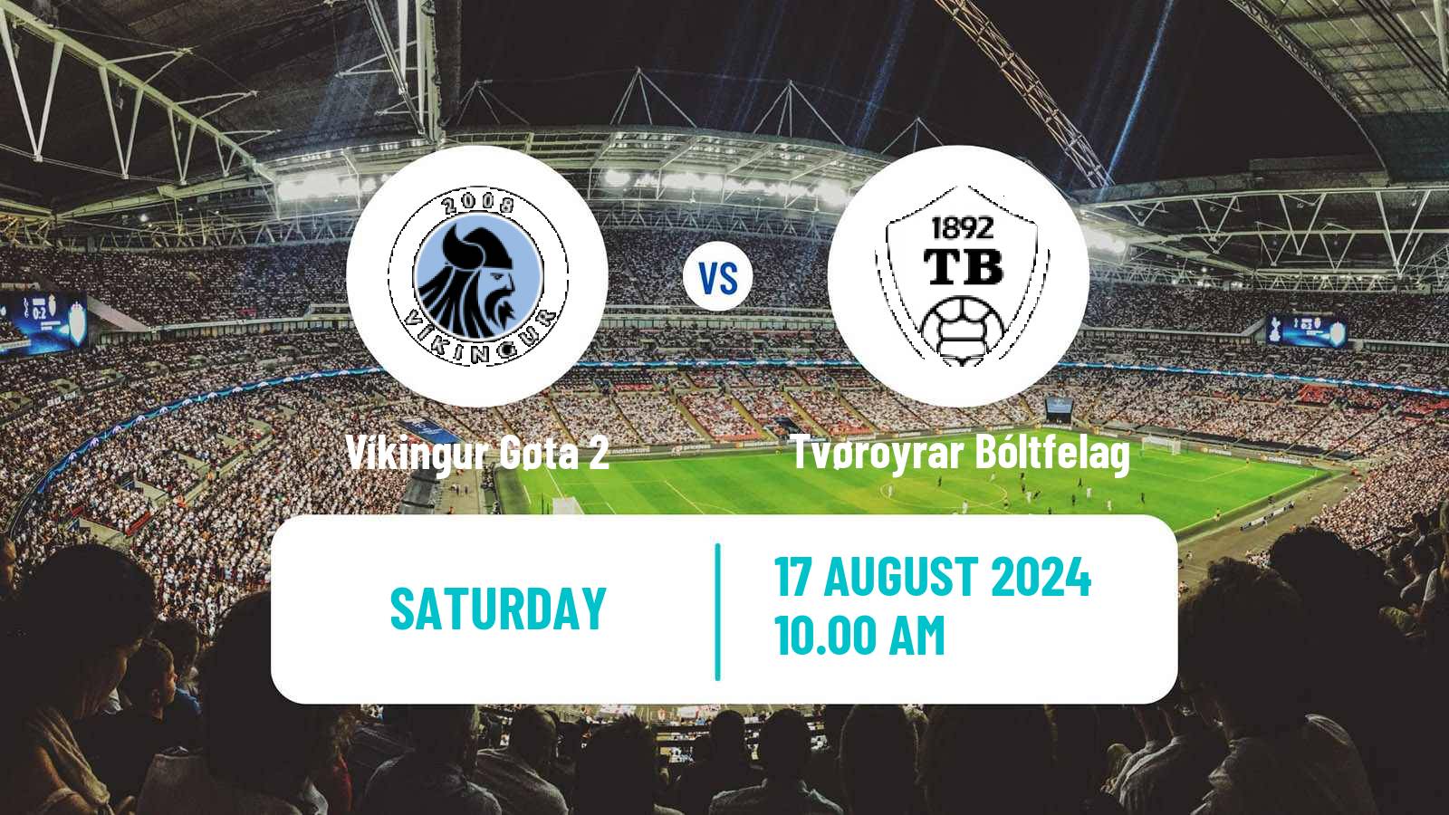 Soccer Faroe Islands 1 Deild Víkingur Gøta 2 - Tvøroyrar Bóltfelag