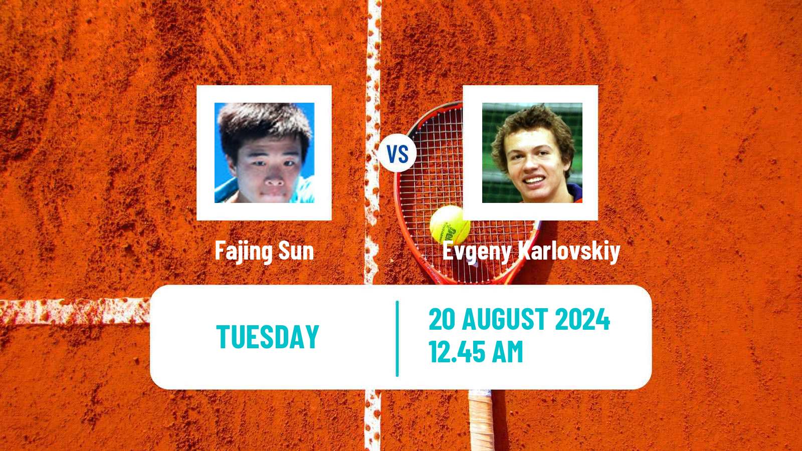 Tennis Jinan Challenger Men Fajing Sun - Evgeny Karlovskiy