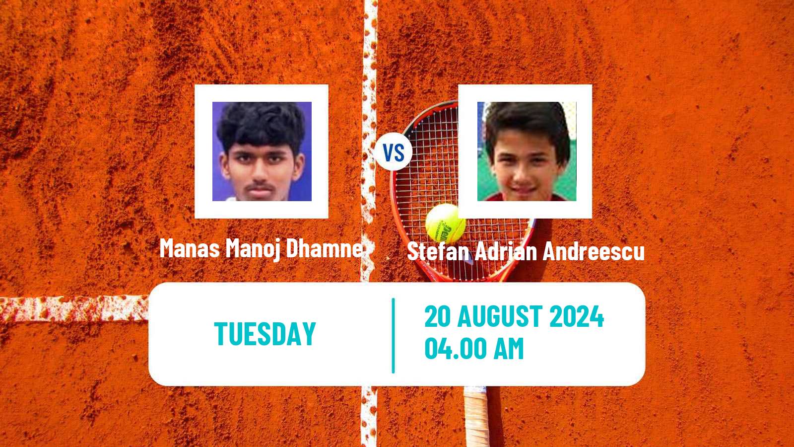 Tennis ITF M15 Arad Men Manas Manoj Dhamne - Stefan Adrian Andreescu