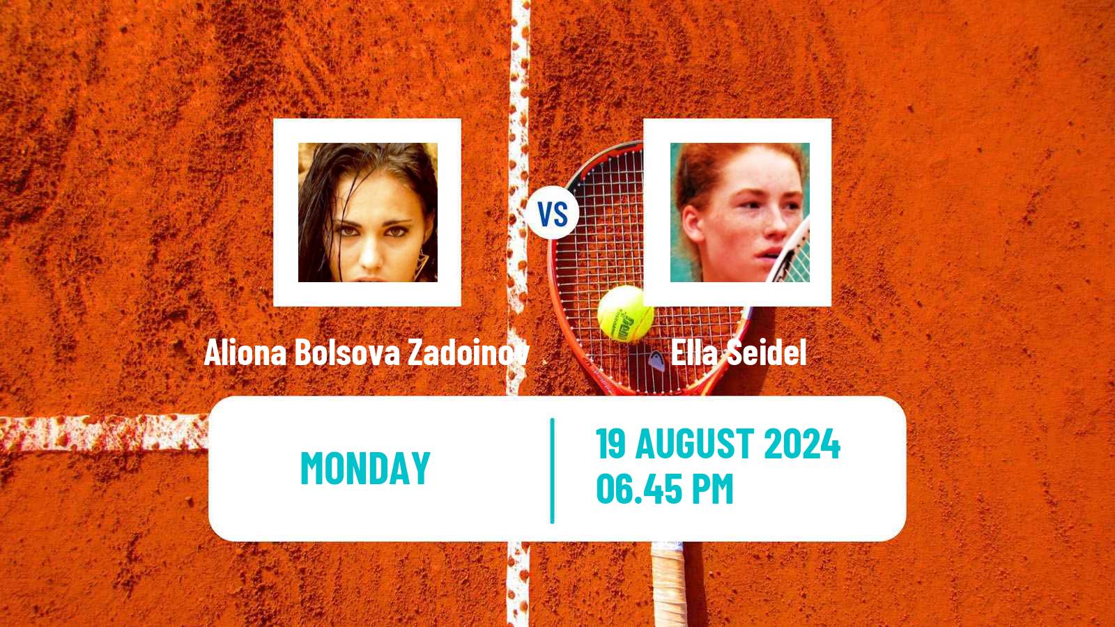 Tennis WTA US Open Aliona Bolsova Zadoinov - Ella Seidel