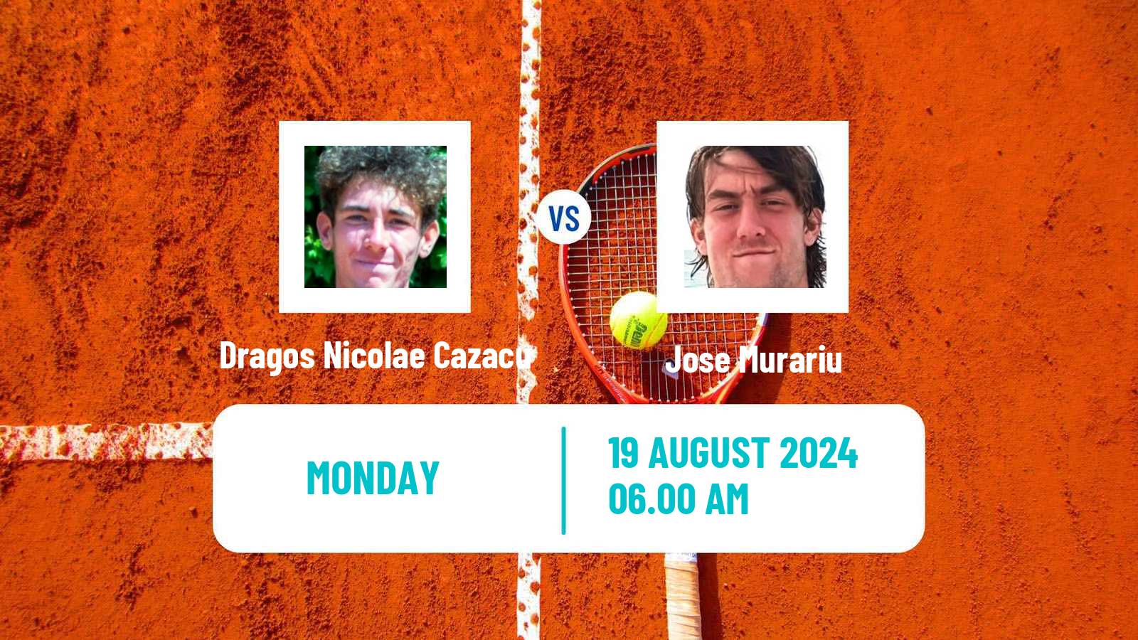 Tennis ITF M15 Arad Men Dragos Nicolae Cazacu - Jose Murariu
