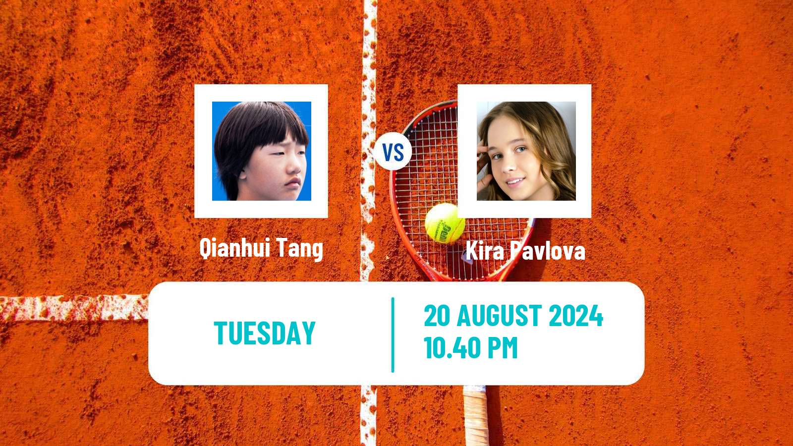 Tennis ITF W35 Kunshan Women Qianhui Tang - Kira Pavlova