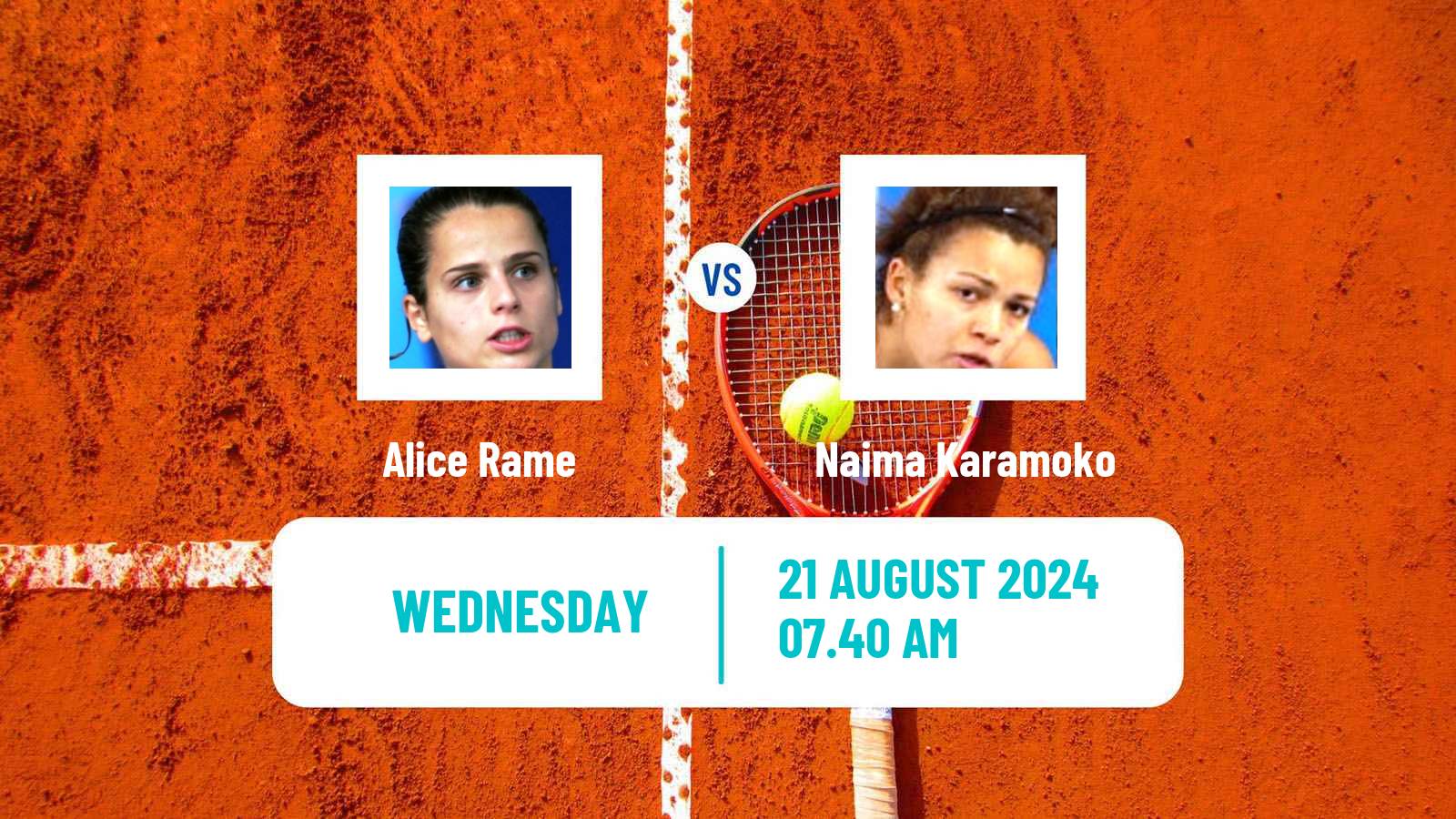 Tennis ITF W35 Verbier Women Alice Rame - Naima Karamoko