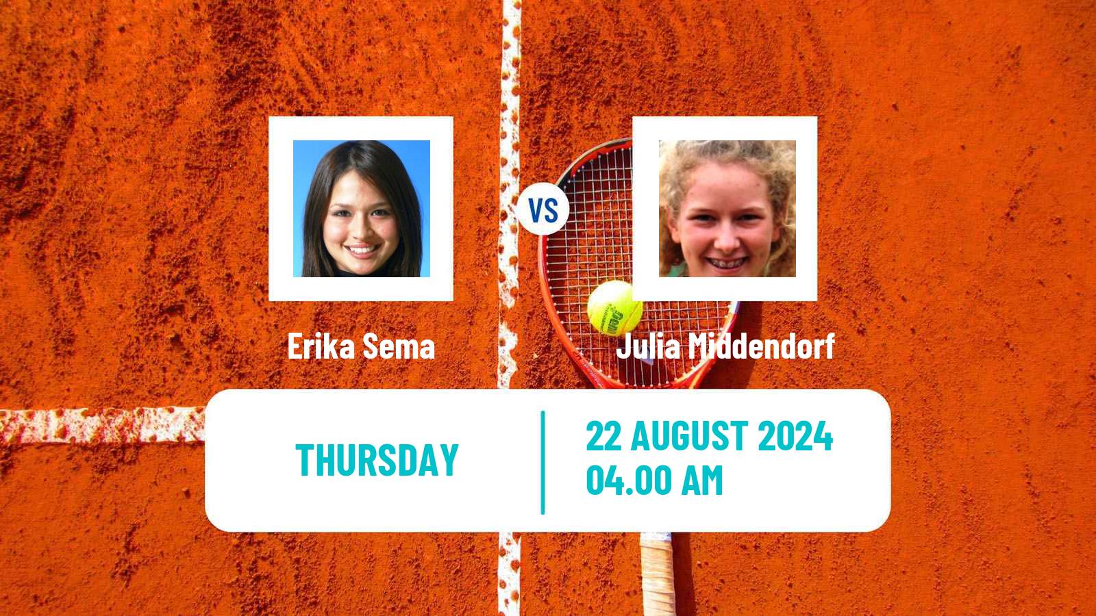 Tennis ITF W35 Braunschweig Women Erika Sema - Julia Middendorf