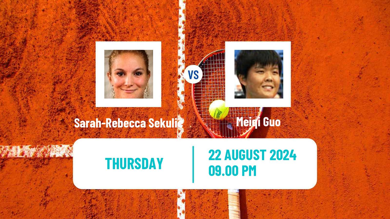 Tennis ITF W35 Kunshan Women Sarah-Rebecca Sekulic - Meiqi Guo