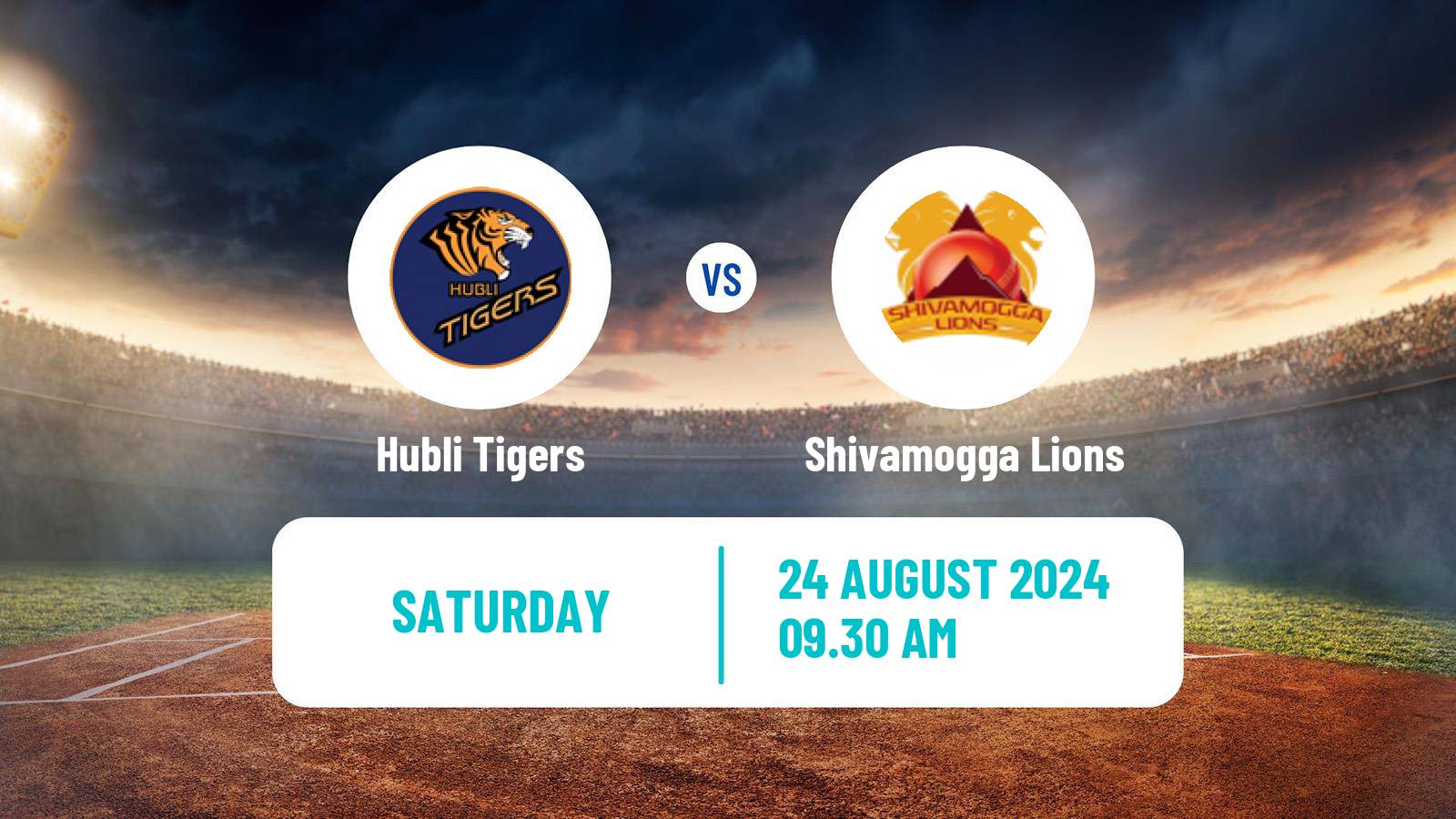 Cricket Indian Maharaja T20 Trophy Hubli Tigers - Shivamogga Lions