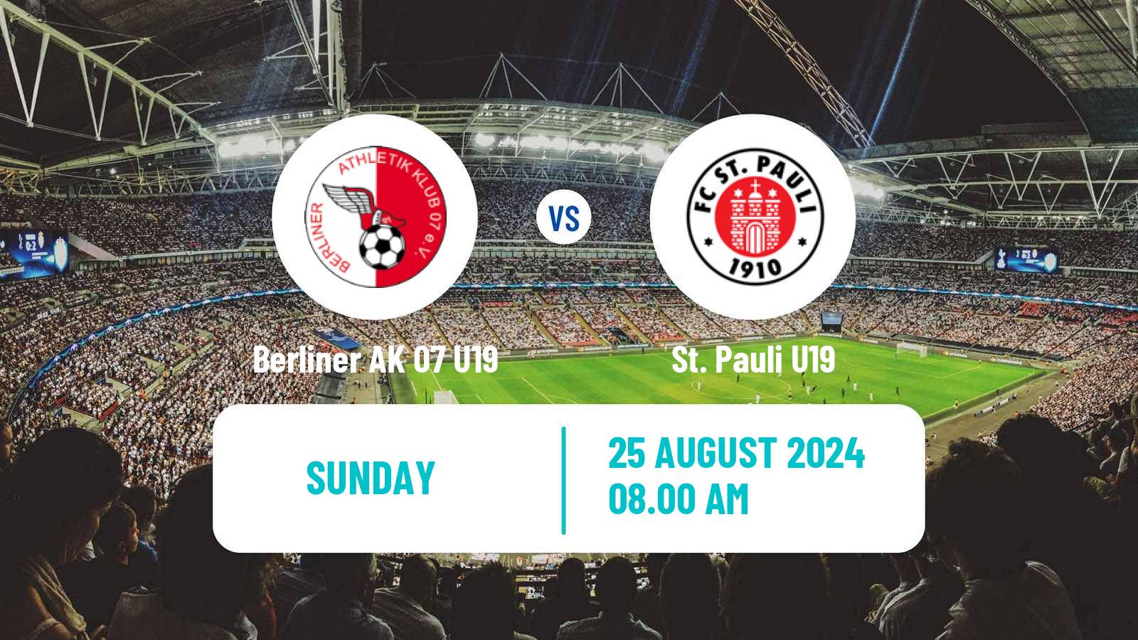 Soccer German DFB Youth League Berliner AK 07 U19 - St. Pauli U19