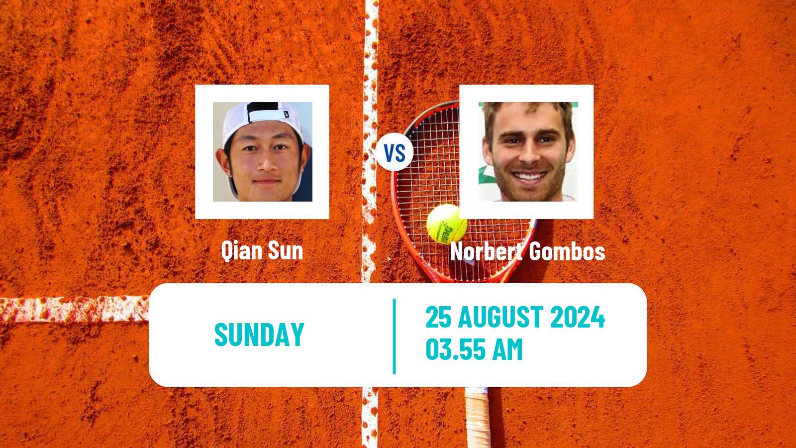 Tennis Zhangjiagang Challenger Men 2024 Qian Sun - Norbert Gombos
