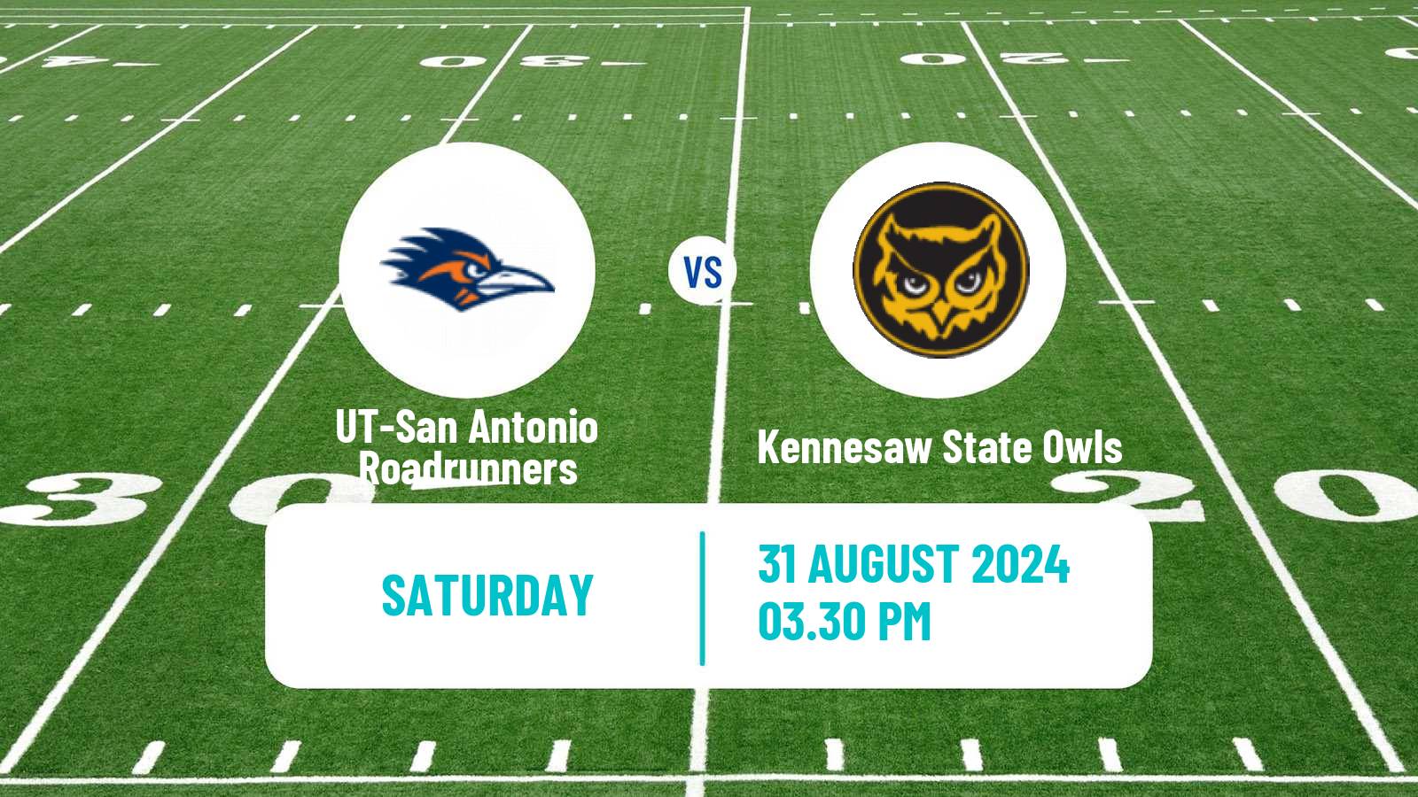 American football NCAA College Football UT-San Antonio Roadrunners - Kennesaw State Owls