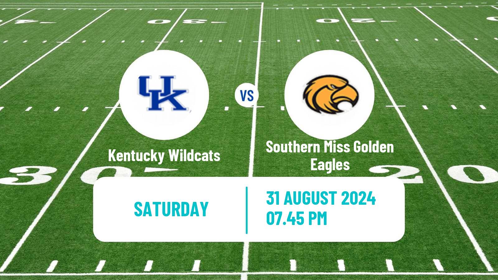 American football NCAA College Football Kentucky Wildcats - Southern Miss Golden Eagles