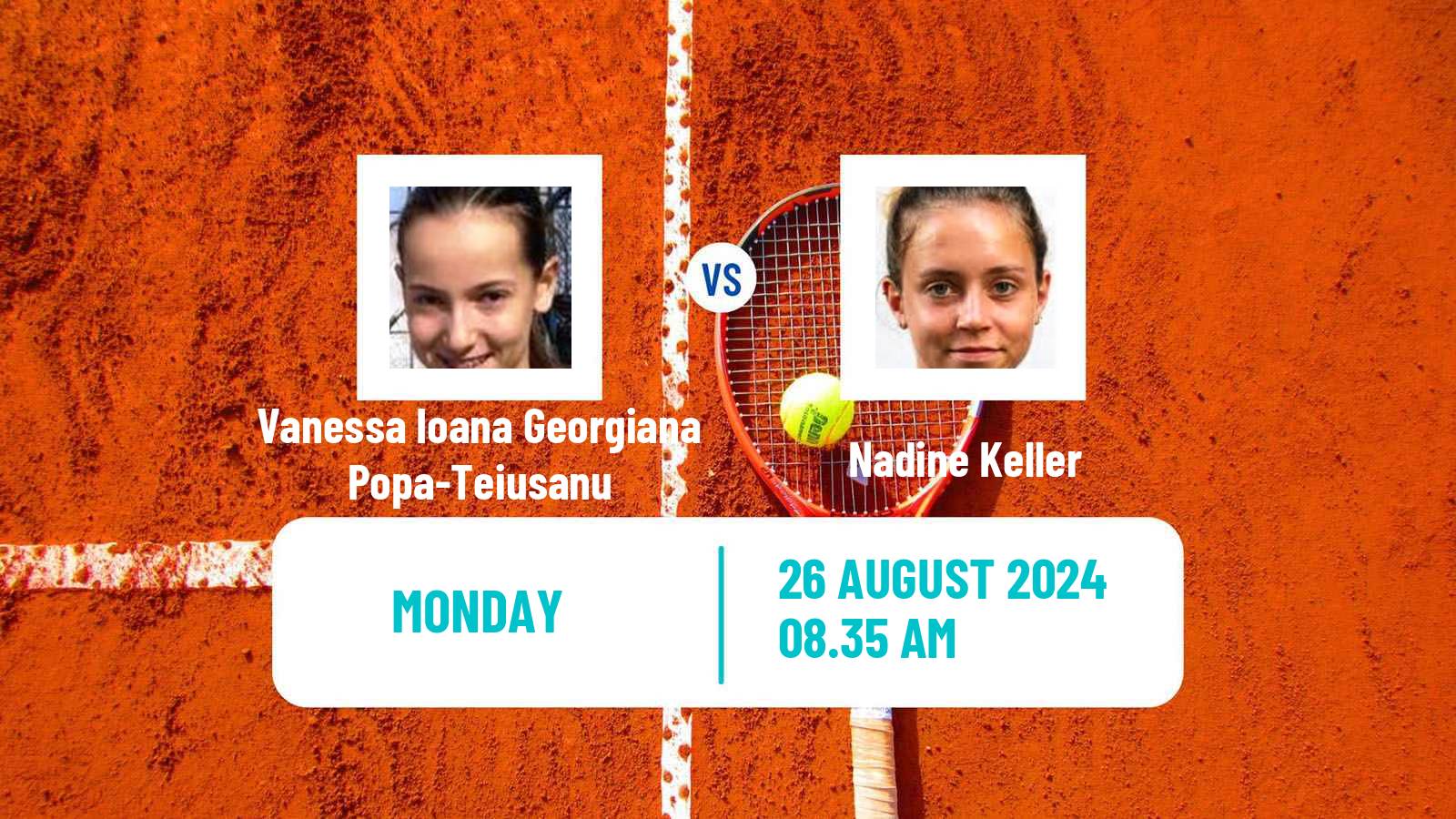 Tennis ITF W35 Brasov Women 2024 Vanessa Ioana Georgiana Popa-Teiusanu - Nadine Keller