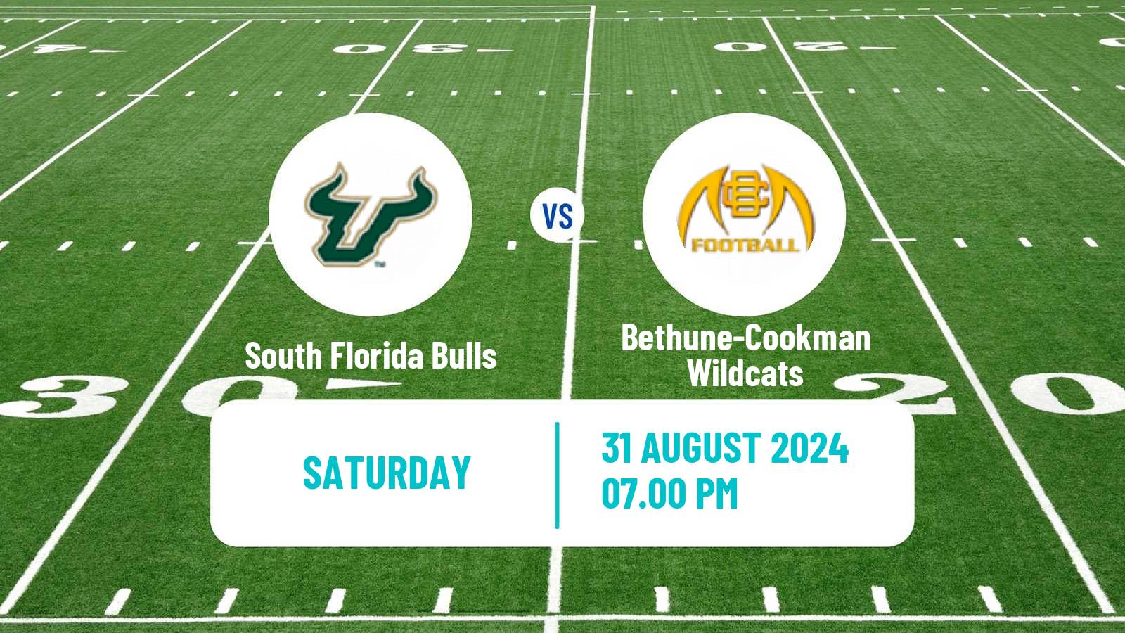 American football NCAA College Football South Florida Bulls - Bethune-Cookman Wildcats