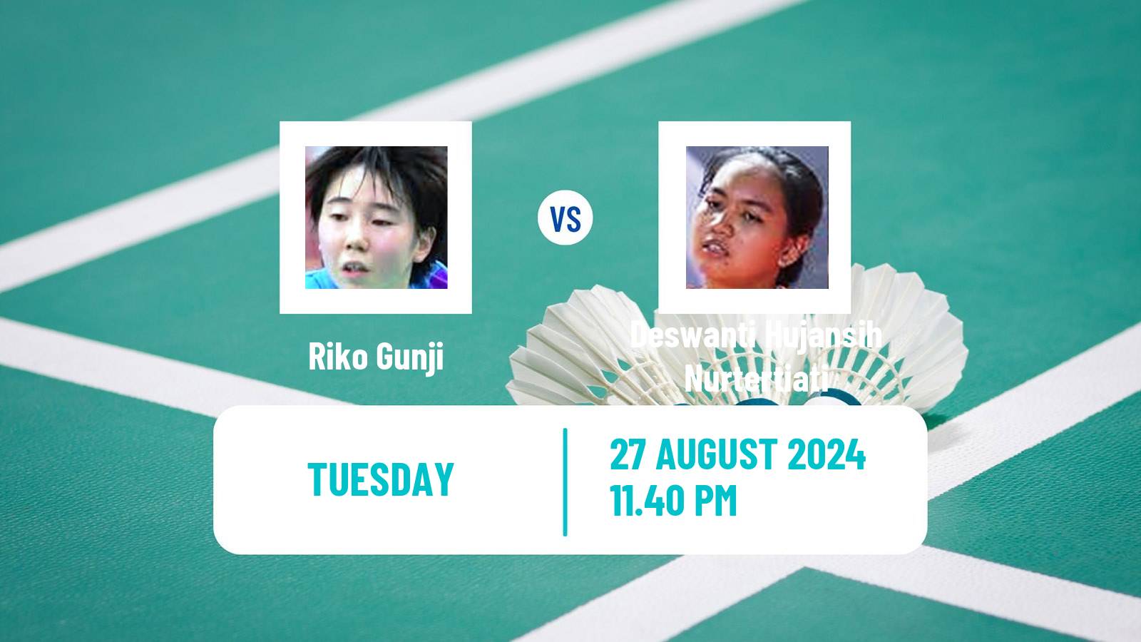 Badminton BWF World Tour Indonesia Masters 2 Women Riko Gunji - Deswanti Hujansih Nurtertiati
