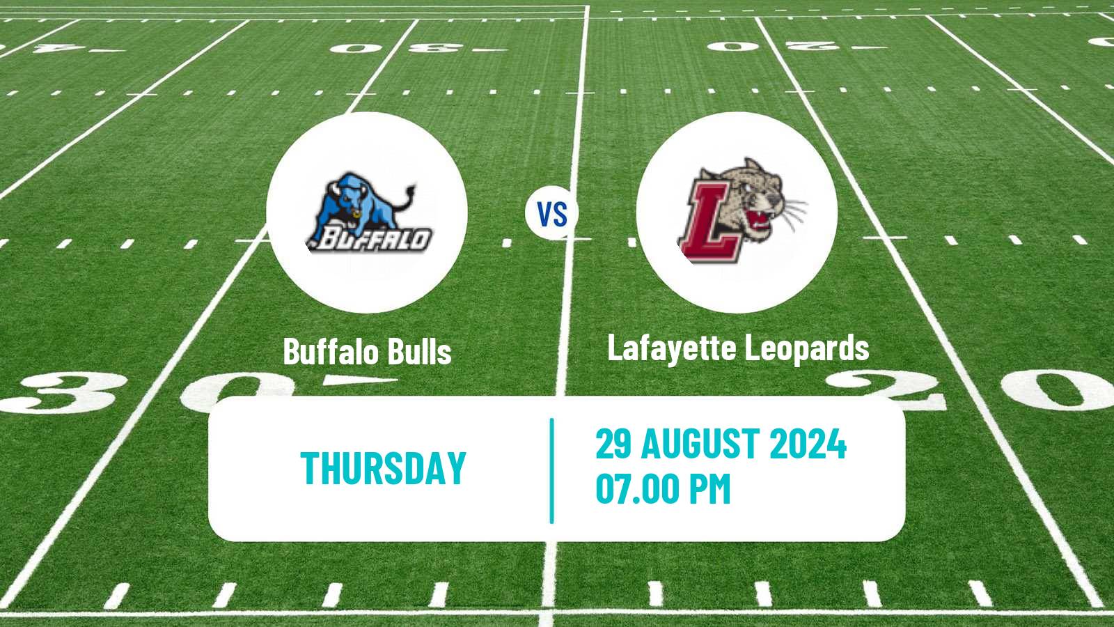American football NCAA College Football Buffalo Bulls - Lafayette Leopards