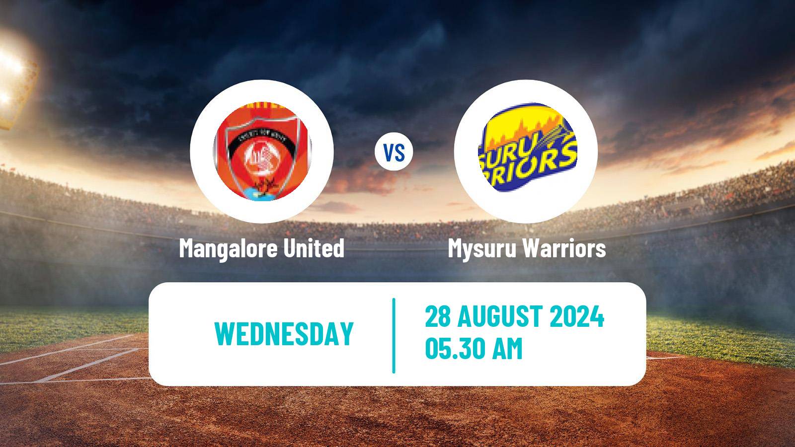Cricket Indian Maharaja T20 Trophy Mangalore United - Mysuru Warriors