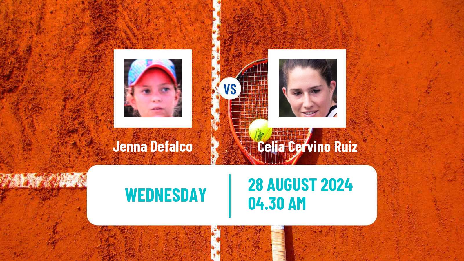 Tennis ITF W15 Valladolid Women Jenna Defalco - Celia Cervino Ruiz