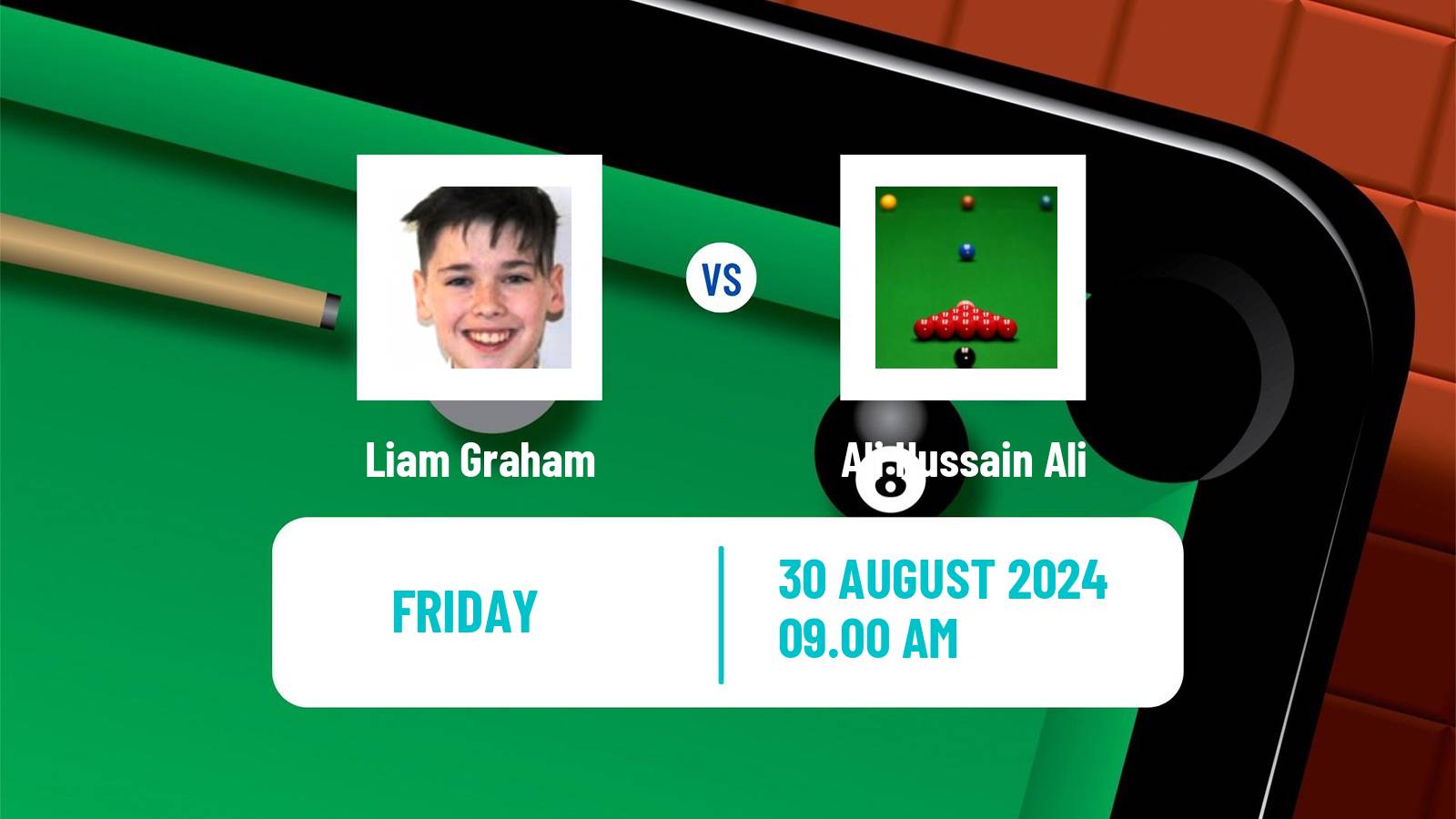 Snooker Saudi Arabia Masters Liam Graham - Ali Hussain Ali