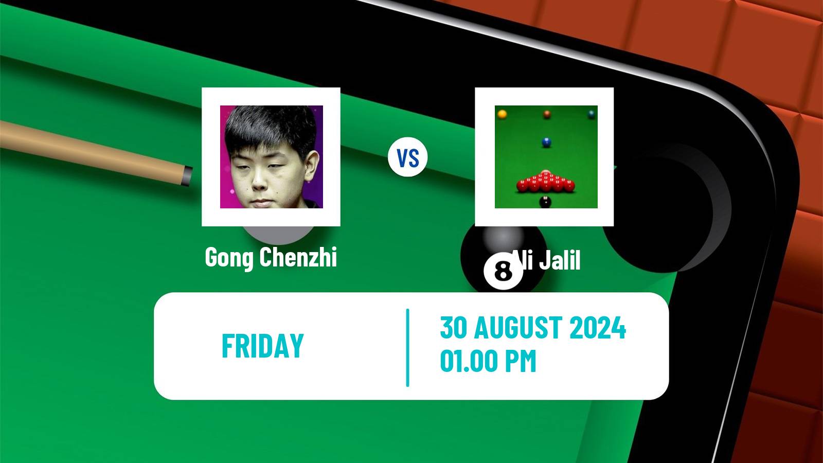 Snooker Saudi Arabia Masters Gong Chenzhi - Ali Jalil
