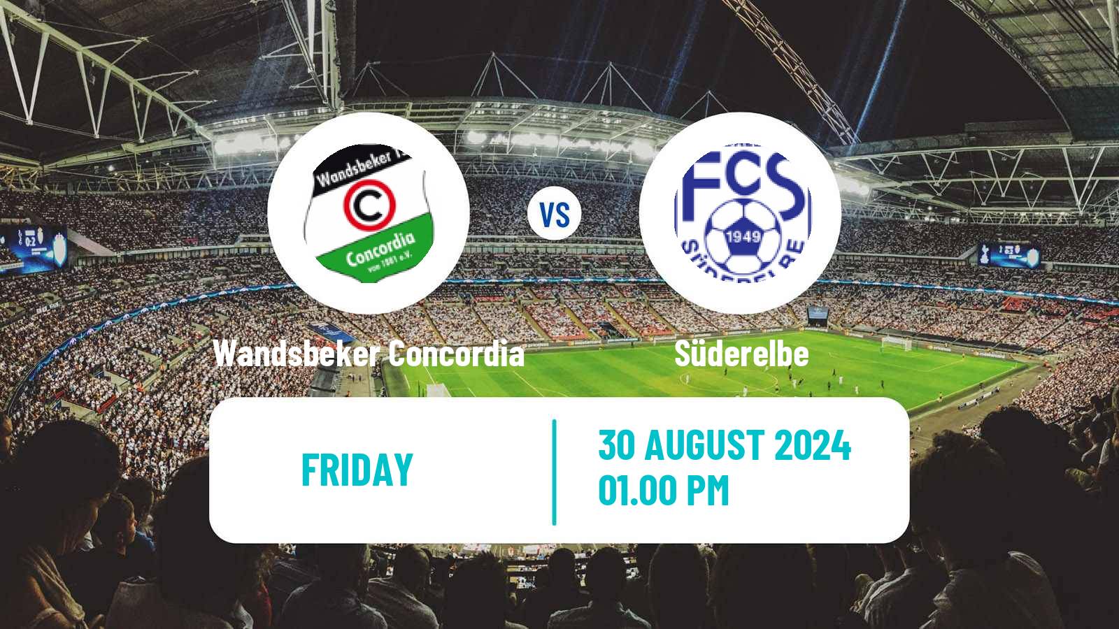 Soccer German Oberliga Hamburg Wandsbeker Concordia - Süderelbe