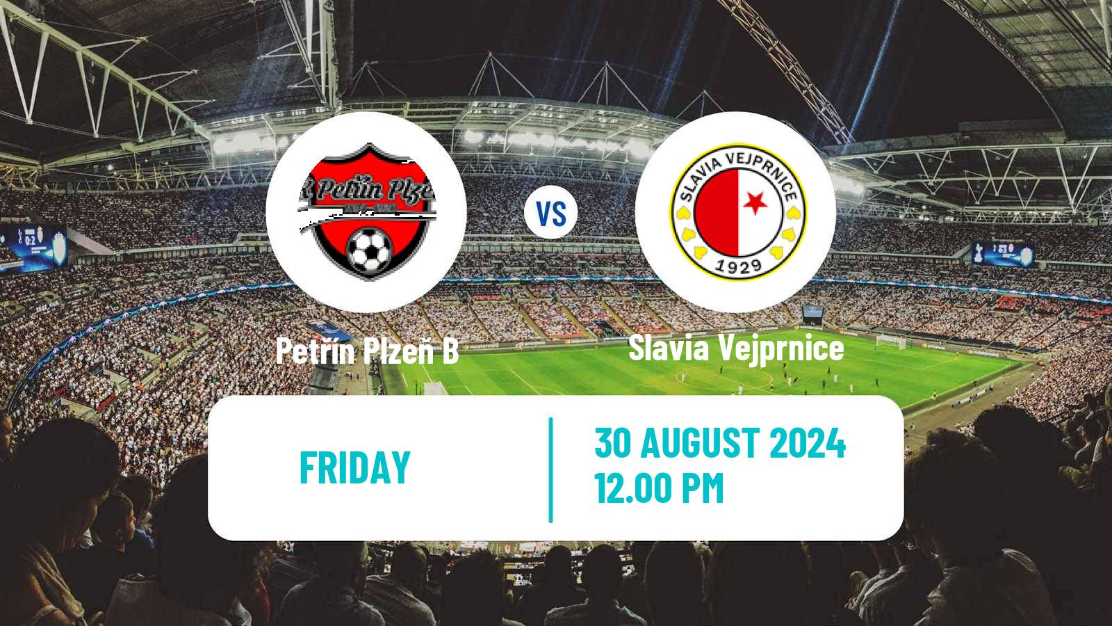 Soccer Czech Division A Petřín Plzeň B - Slavia Vejprnice