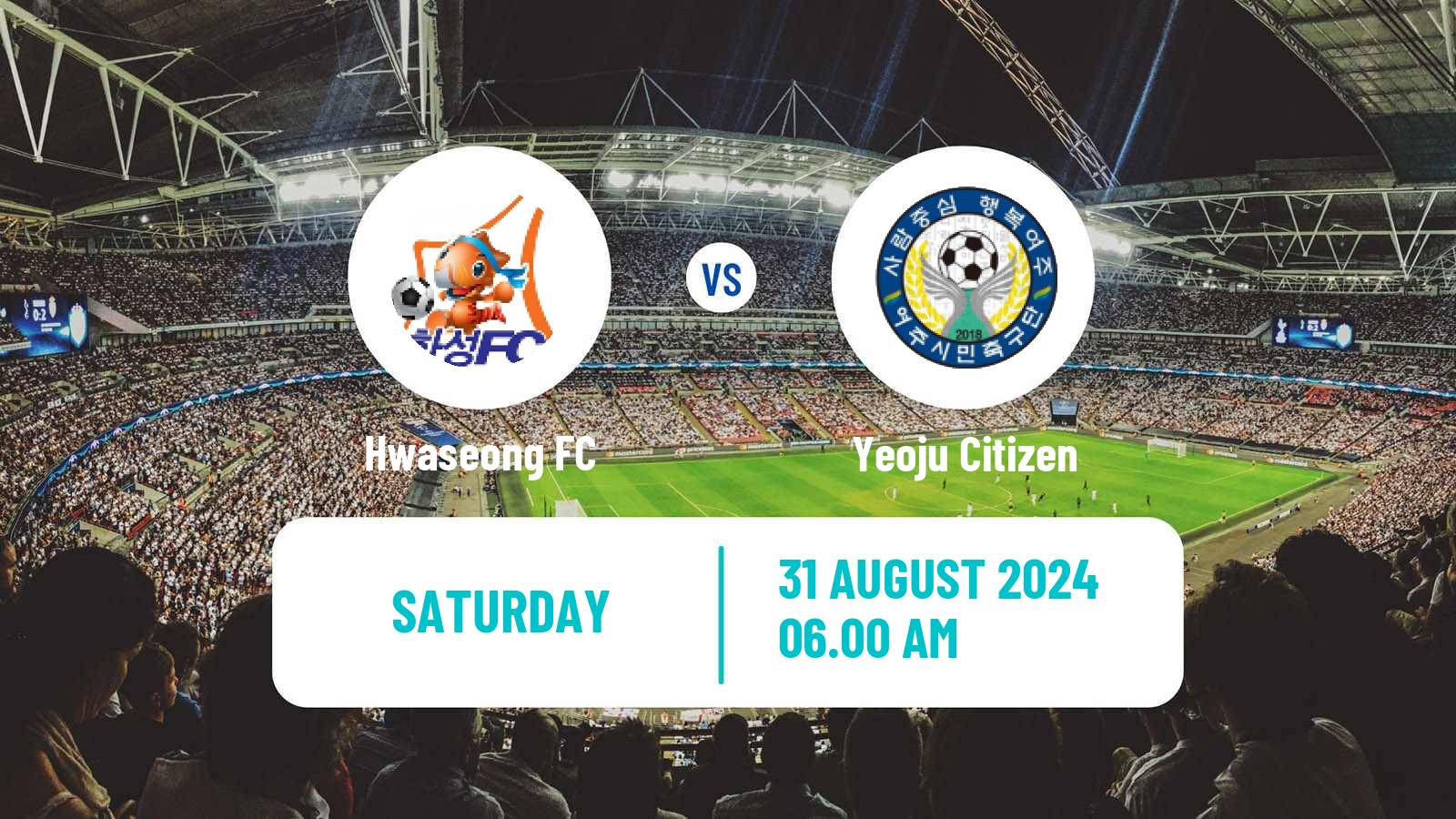 Soccer South Korean K3 League Hwaseong - Yeoju