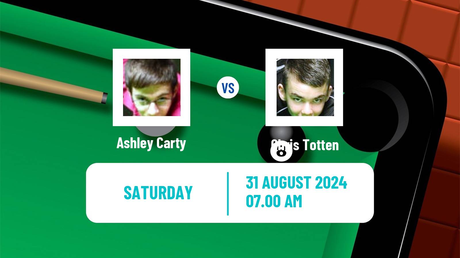 Snooker Saudi Arabia Masters Ashley Carty - Chris Totten