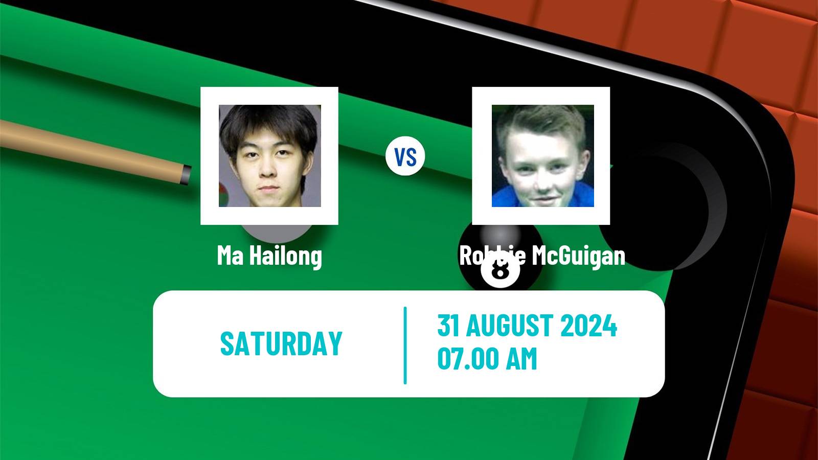 Snooker Saudi Arabia Masters Ma Hailong - Robbie McGuigan