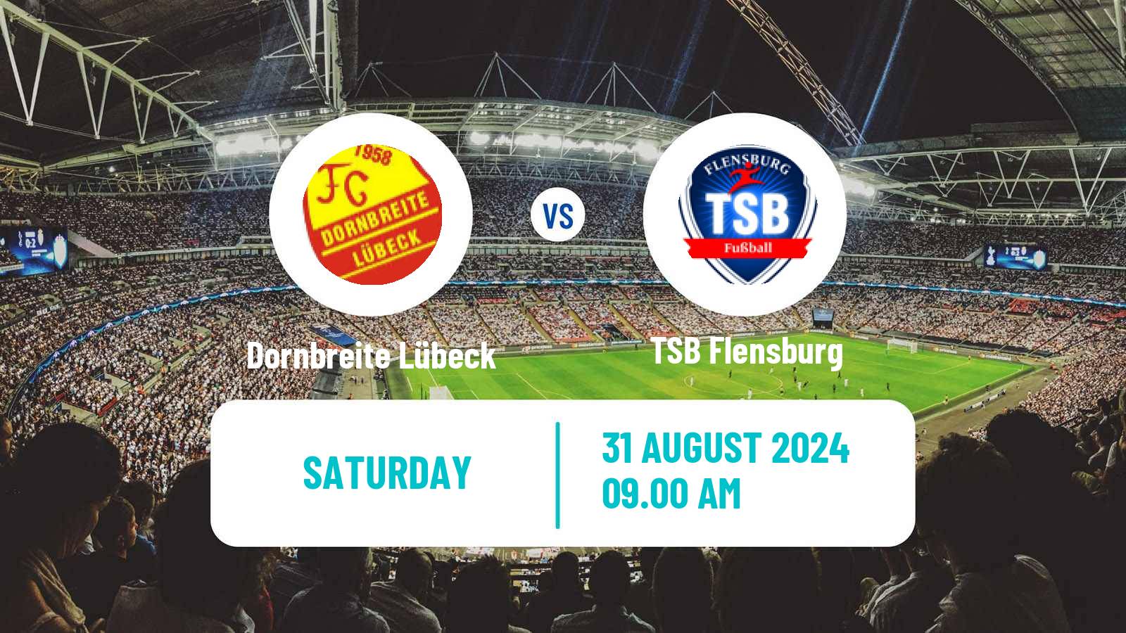 Football German Oberliga Schleswig-Holstein Dornbreite Lübeck - TSB Flensburg