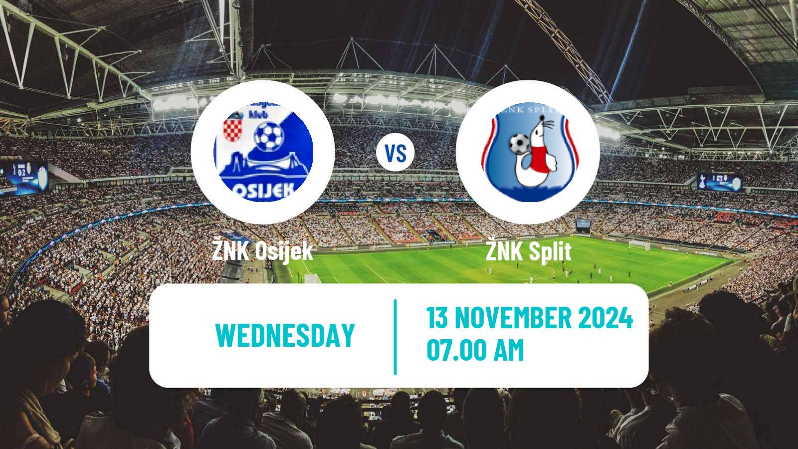 Soccer Croatian 1 HNL Women Osijek - Split