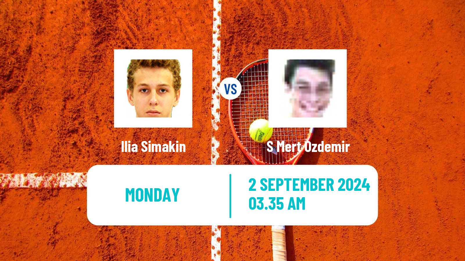 Tennis Istanbul Challenger Men Ilia Simakin - S Mert Ozdemir