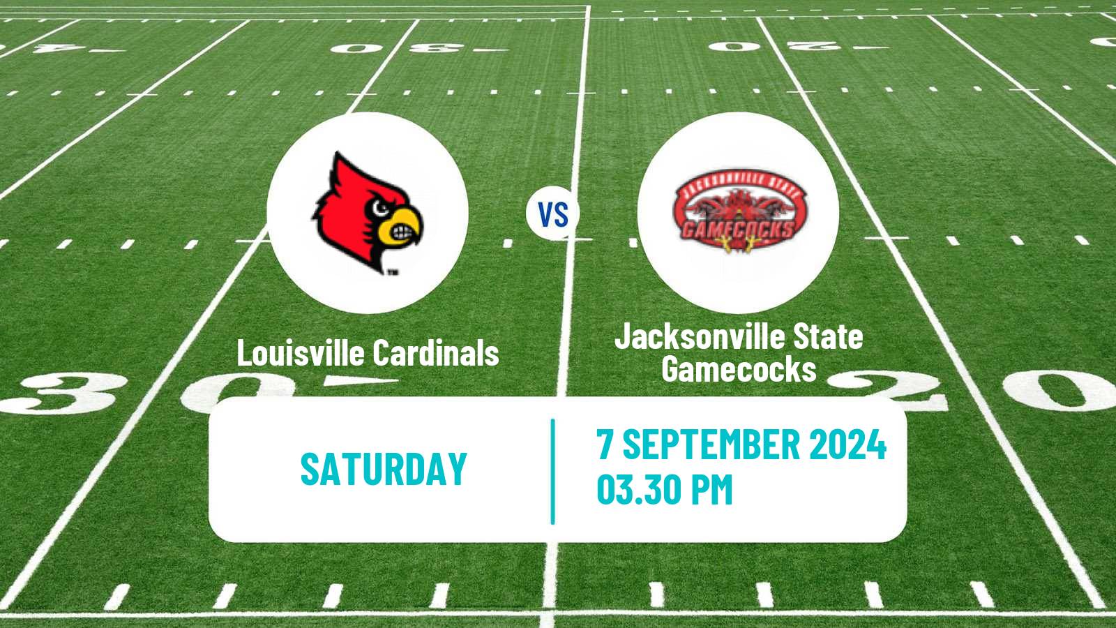 American football NCAA College Football Louisville Cardinals - Jacksonville State Gamecocks